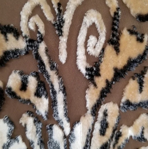 Marian Clayden Neiman Marcus Dress Cut Silk & Velvet Burnout Maxi Tan Size M - Picture 7 of 17